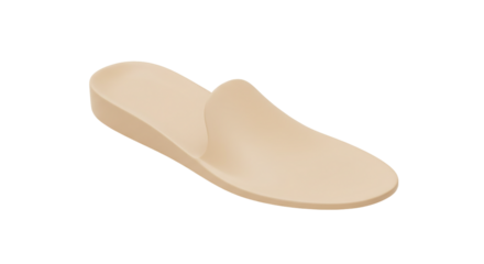 Beige Orthotic Wedge Sandal: Comfortable Foot Support & Arch Relief on transparent background
