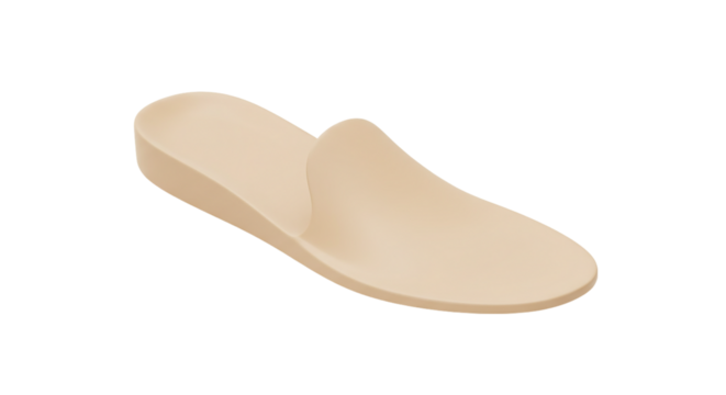 Beige Orthotic Wedge Sandal: Comfortable Foot Support & Arch Relief on transparent background