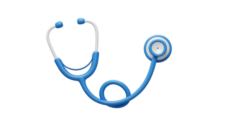 Blue Stethoscope: Medical Equipment & Healthcare Supplies on transparent background