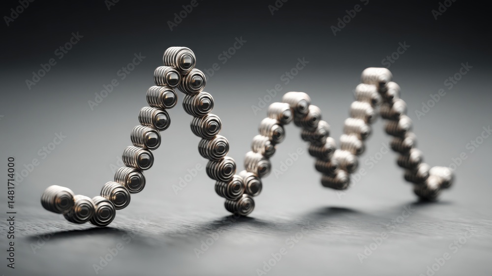 Poster metal object representing a fibonacci-tuned pricing tool with conceptual wave calibration and innova