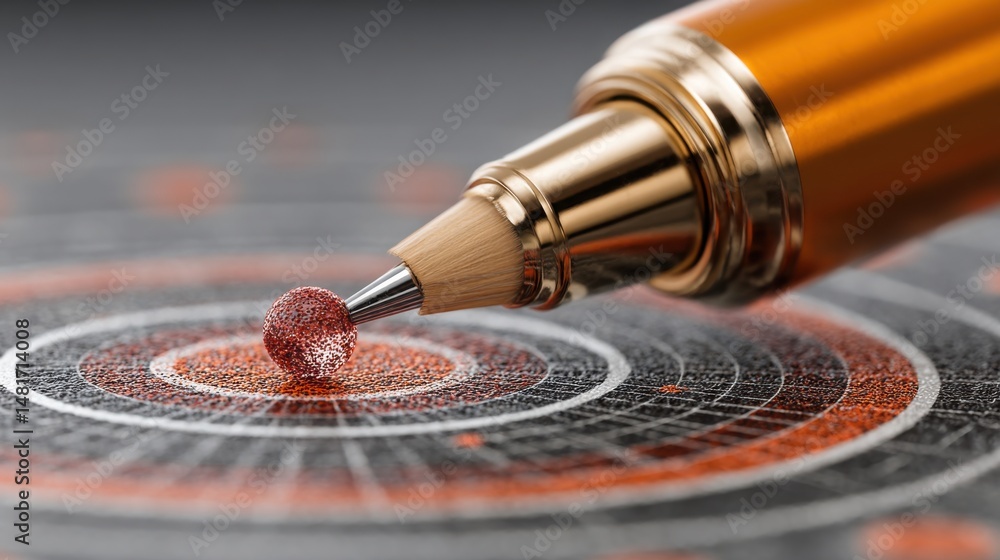 Poster dart symbolizing precision and accuracy in fibonacci-tuned pricing tool concept with wave calibratio