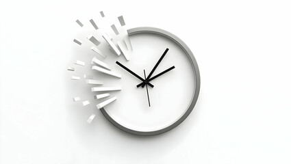 Conceptual Wall Clock Displaying Time Dissolving, Representing Themes Like Time Passing, Deadline Pressure, Or The Fleeting Nature Of Moments In Our Daily Lives