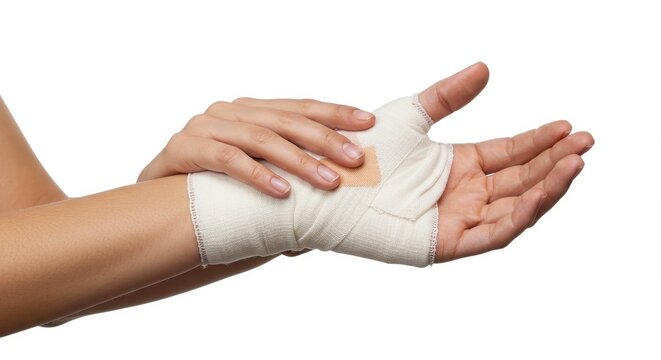 Photo of Bandaged Hand: Injury, Medical, and Healthcare - Powered by Adobe