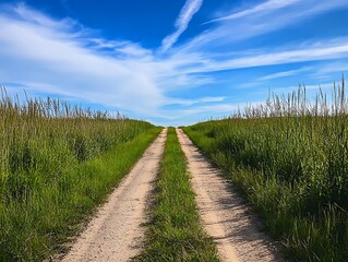 dirt road in the field