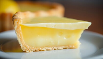 close up of a piece of cheesecake on a plate