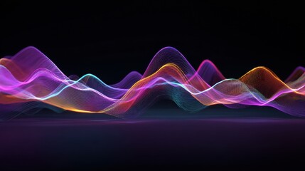 Abstract colorful wave patterns