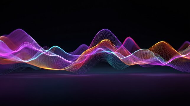 Abstract colorful wave patterns