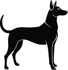 Elegant Black Dog Silhouette