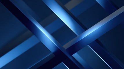 Abstract geometric design with intersecting blue shapes