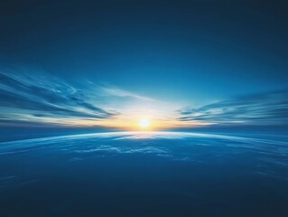 Obraz premium Celestial Sunrise over Earth