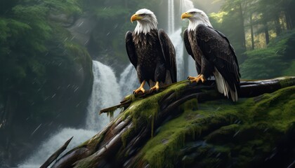  Pair Eagles Stands Tall