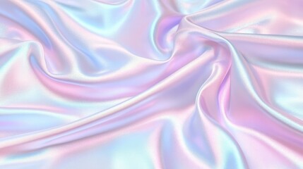 Obraz premium Soft, iridescent silk fabric drapes in pastel hues