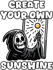 Grim Reaper Vector T-Shirt Design Create Your Own Sunshine