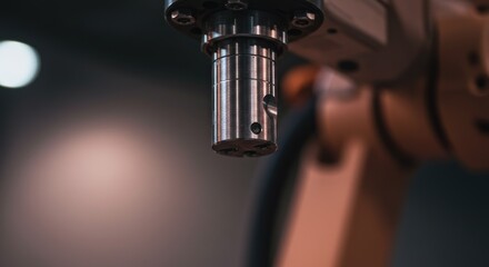 Industrial Robot Arm Detail Showcasing Precision Engineering and Automation