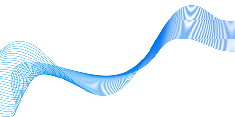 Smooth flowing dynamic blue wave lines isolated on white background,abstract background with business lines.Abstract wave line for banner, wallpaper background with wave,