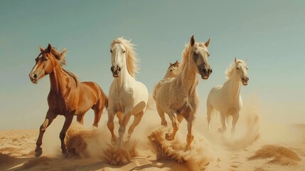Obraz premium Horses Galloping