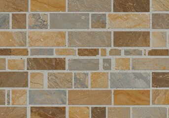 Naklejka premium 3D Illustration Brick Wall Texture Background