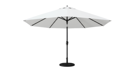 White umbrella shading on black
