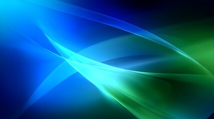 Obraz premium Blue green abstract background with glowing highlights and abstract layering.