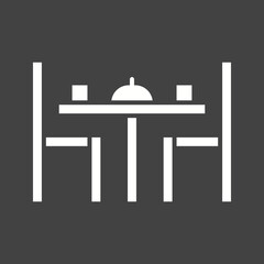 Dinner Table icon vector image. Suitable for mobile apps, web apps and print media.