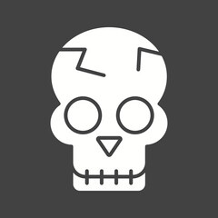 Face Skeleton icon vector image. Suitable for mobile apps, web apps and print media.