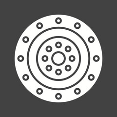 Flywheel icon vector image. Suitable for mobile apps, web apps and print media.