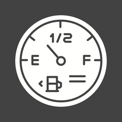 Fuel Gauge icon vector image. Suitable for mobile apps, web apps and print media.