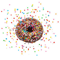 chocolate donut with rich frosting  