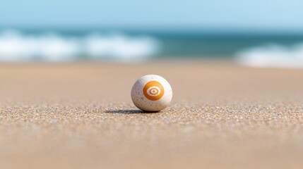 Naklejka premium A beach ball with a target on it.