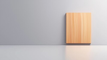 A wooden board on a wall.