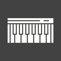 Piano Keys icon vector image. Suitable for mobile apps, web apps and print media.