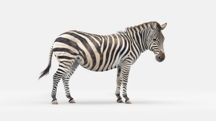 Fototapeta premium Zebra Profile, Isolated