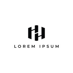 letter H logo icon vector
