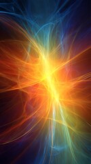 Fototapeta premium Bright abstract background with dynamic energy patterns and light and shadow.