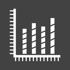 Striped Bars icon vector image. Suitable for mobile apps, web apps and print media.