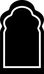 Arabic arch frames icon in flat. Isolated on transparent background