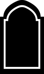 Arabic arch frames icon in flat. Isolated on transparent background