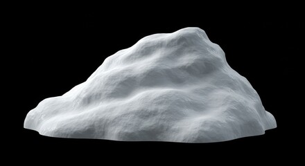 3D Realistic Illustration of A Pile of Snow