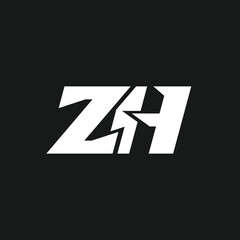 Initial letter Z H Sports logo template vector design.
