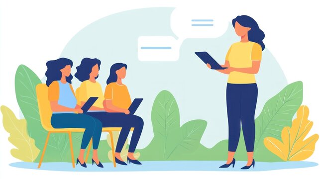 Businesswomen Team Meeting Presentation