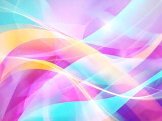 Colorful abstract background with soft geometric flow and neon accents.