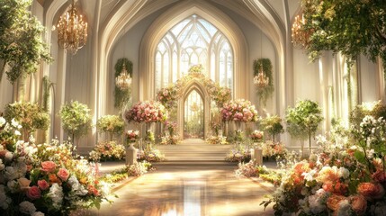 Enchanted Wedding Chapel: A Floral Paradise