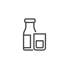 Dairy product line icon
