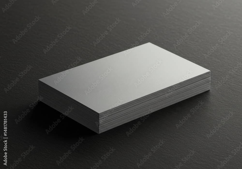 Poster 3d render minimalist gray block on dark gray background