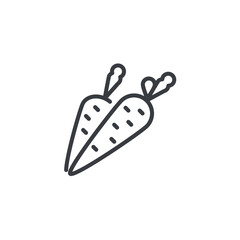 Two Carrots line icon