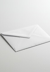 3D Render of a Single Closed White Envelope