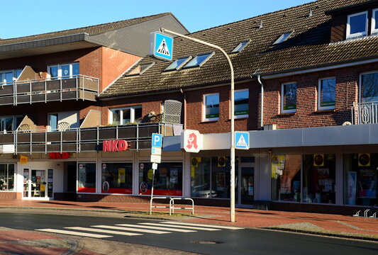 Street Scene in Downtown Schneverdingen, Lower Saxony
