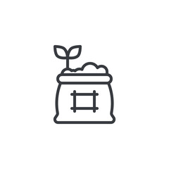 Sack of seeds line icon