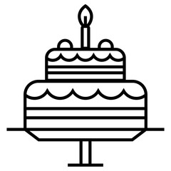 Outline Birthday Element
