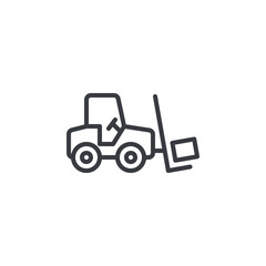 Loader with harvested goods line icon